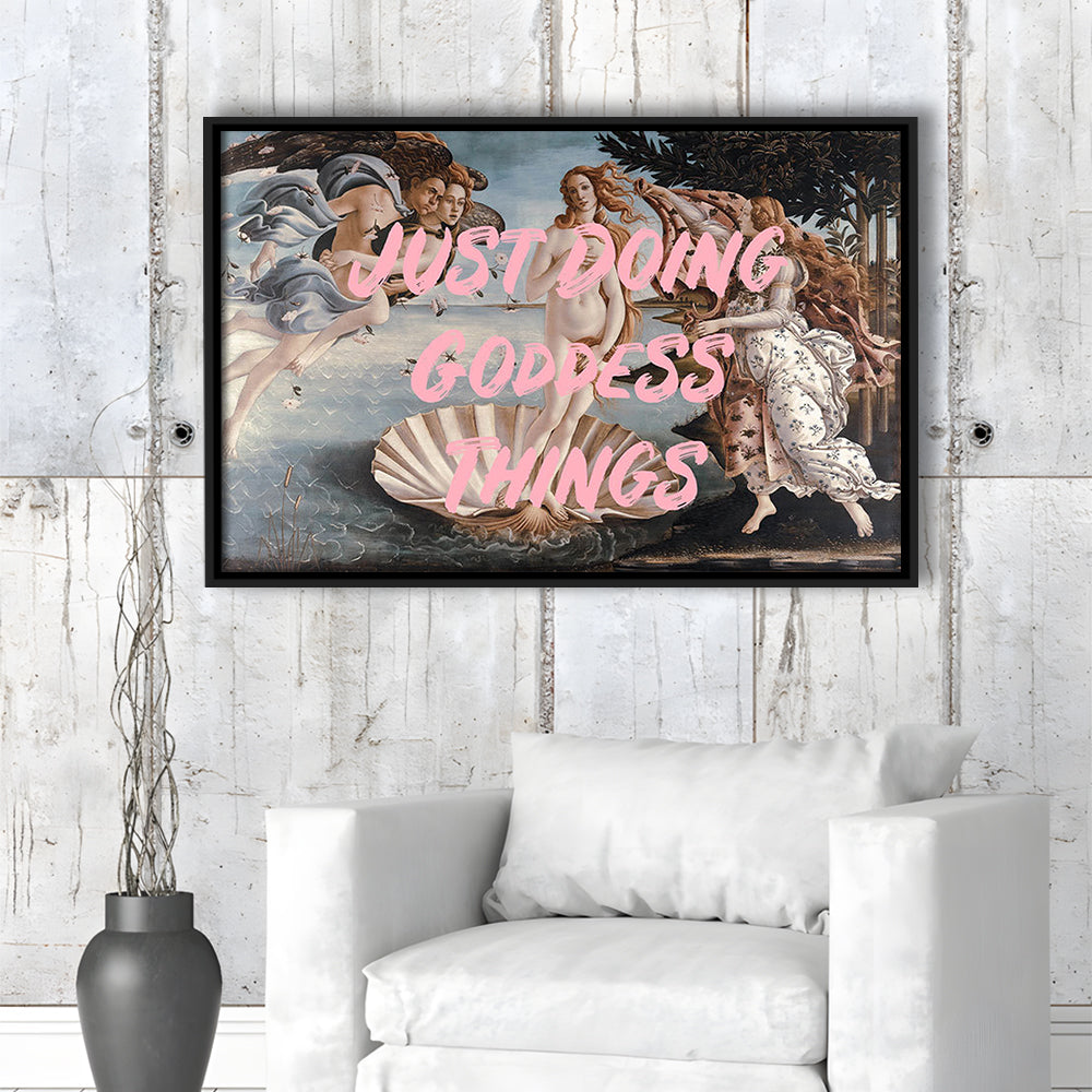 Venus Art Print, Altered Art, Printable Wall Art, Gift For Her, Quote Print, Floating Framed Canvas Print Wall Art