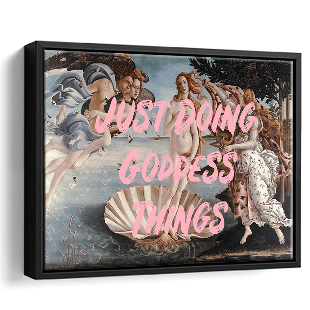 Venus Art Print, Altered Art, Printable Wall Art, Gift For Her, Quote Print, Floating Framed Canvas Print Wall Art