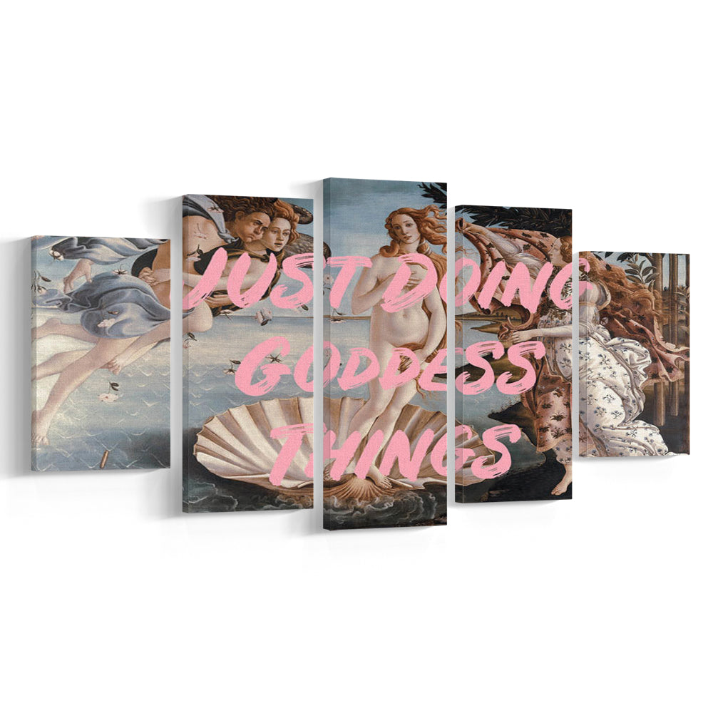 Venus Art Print, Altered Art, Printable Wall Art, Gift For Her, Quote Print, Mixed Panels Canvas Print Wall Art
