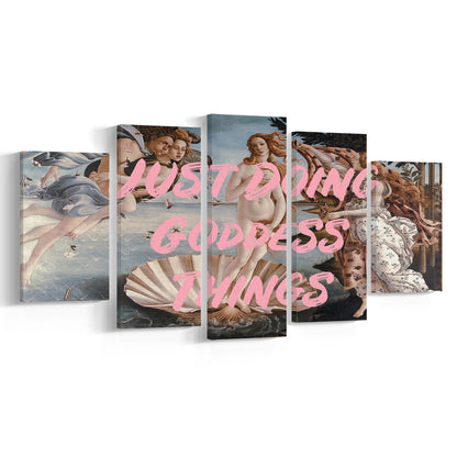 Venus Art Print, Altered Art, Printable Wall Art, Gift For Her, Quote Print, Mixed Panels Canvas Print Wall Art