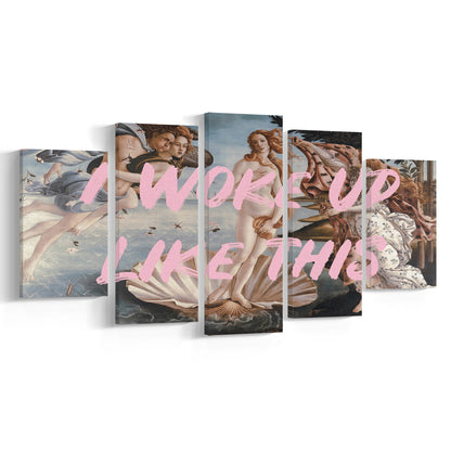 Venus I Woke Up Like This Printed, Canvas Art Decor Print, Painting Art, Mixed Panels Canvas Print Wall Art