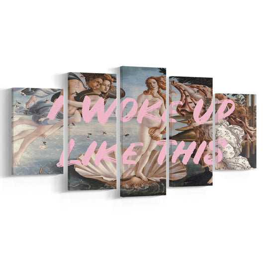 Venus I Woke Up Like This Printed, Canvas Art Decor Print, Painting Art, Mixed Panels Canvas Print Wall Art