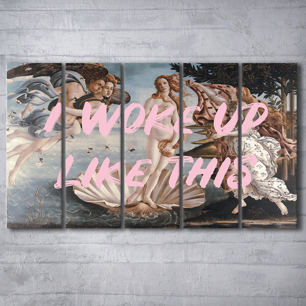 Venus I Woke Up Like This Printed, Canvas Art Print, Painting Art, Multi Panels Canvas Print Wall Art