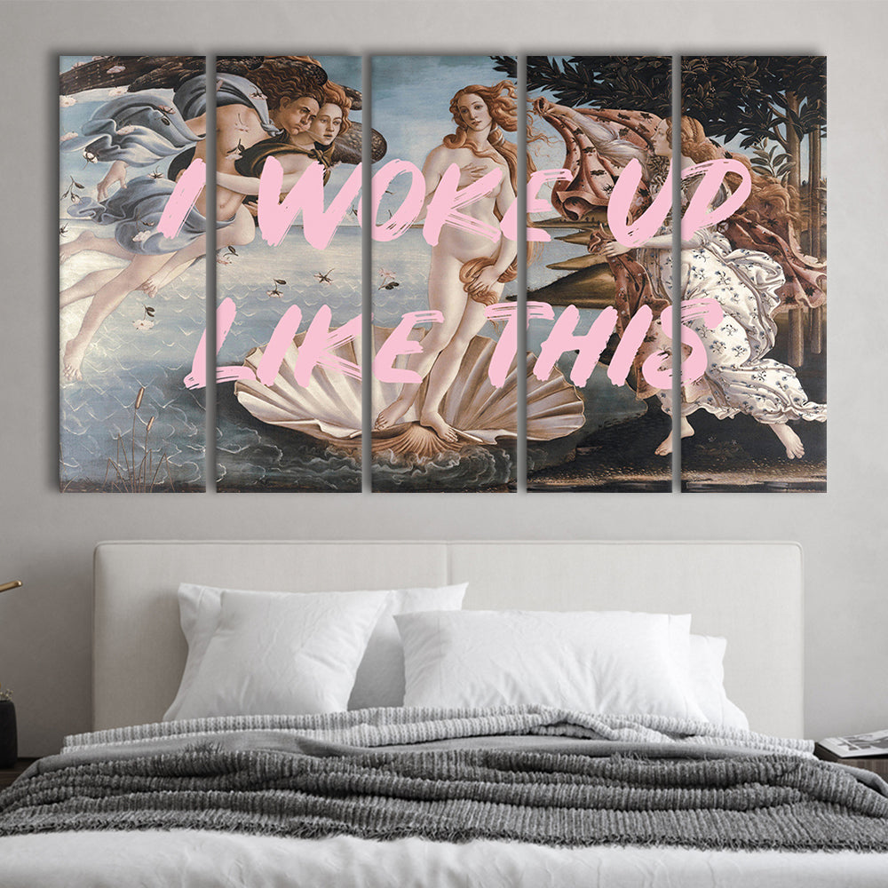 Venus I Woke Up Like This Printed, Canvas Art Print, Painting Art, Multi Panels Canvas Print Wall Art
