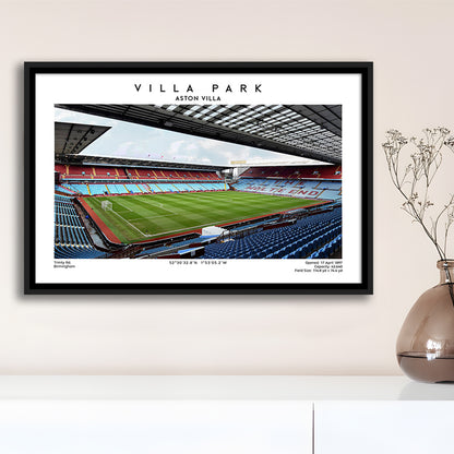 Villa Park Print,Aston Villa Stadium,England Football Wall Art, Sport Art Print, Framed Canvas Print Wall Art