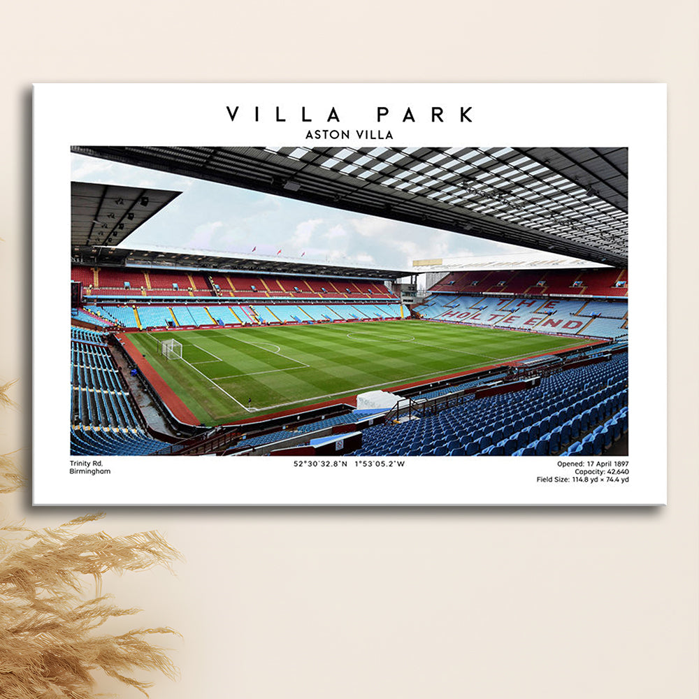 Villa Park Print,Aston Villa Stadium,England Football Wall Art, Sport Art Print, Canvas Print Wall Art, Man Cave Gift