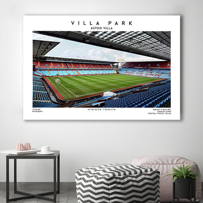 Villa Park Print,Aston Villa Stadium,England Football Wall Art, Sport Art Print, Canvas Print Wall Art, Man Cave Gift