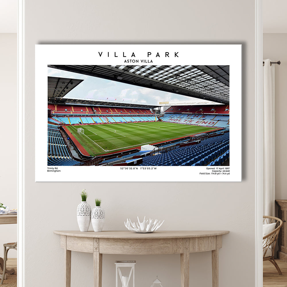Villa Park Print,Aston Villa Stadium,England Football Wall Art, Sport Art Print, Canvas Print Wall Art, Man Cave Gift