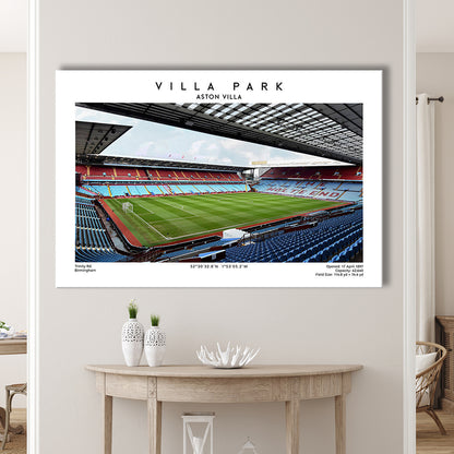 Villa Park Print,Aston Villa Stadium,England Football Wall Art, Sport Art Print, Canvas Print Wall Art, Man Cave Gift
