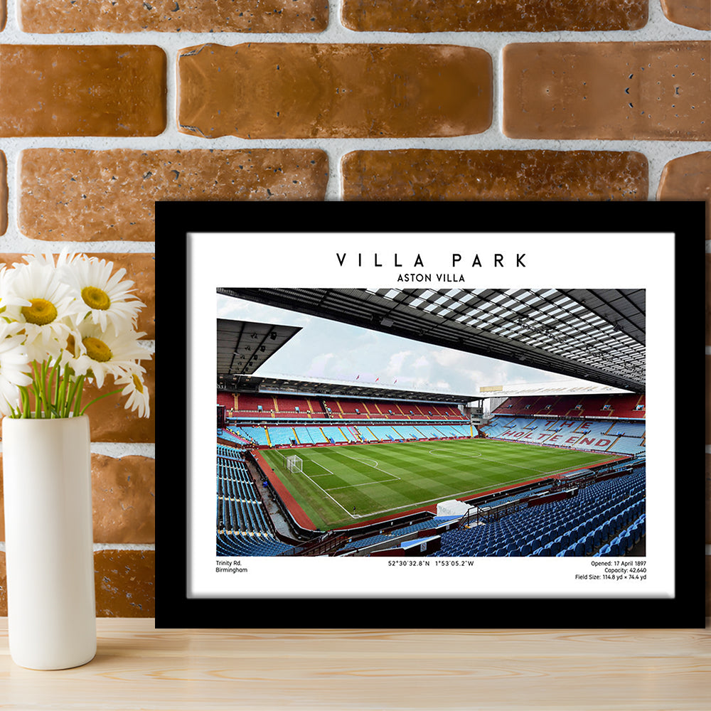 Villa Park Print,Aston Villa Stadium,England Football Wall Art, Sport Art Print, Framed Art Print Wall Decor