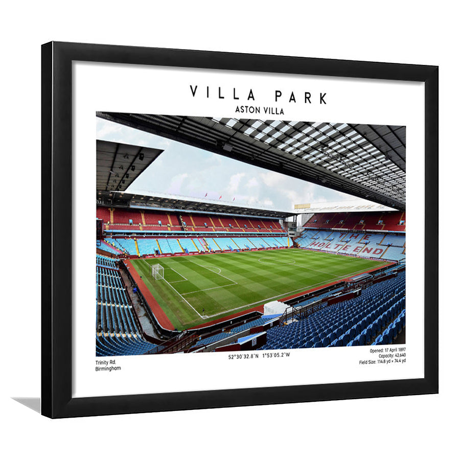 Villa Park Print,Aston Villa Stadium,England Football Wall Art, Sport Art Print, Framed Art Print Wall Decor