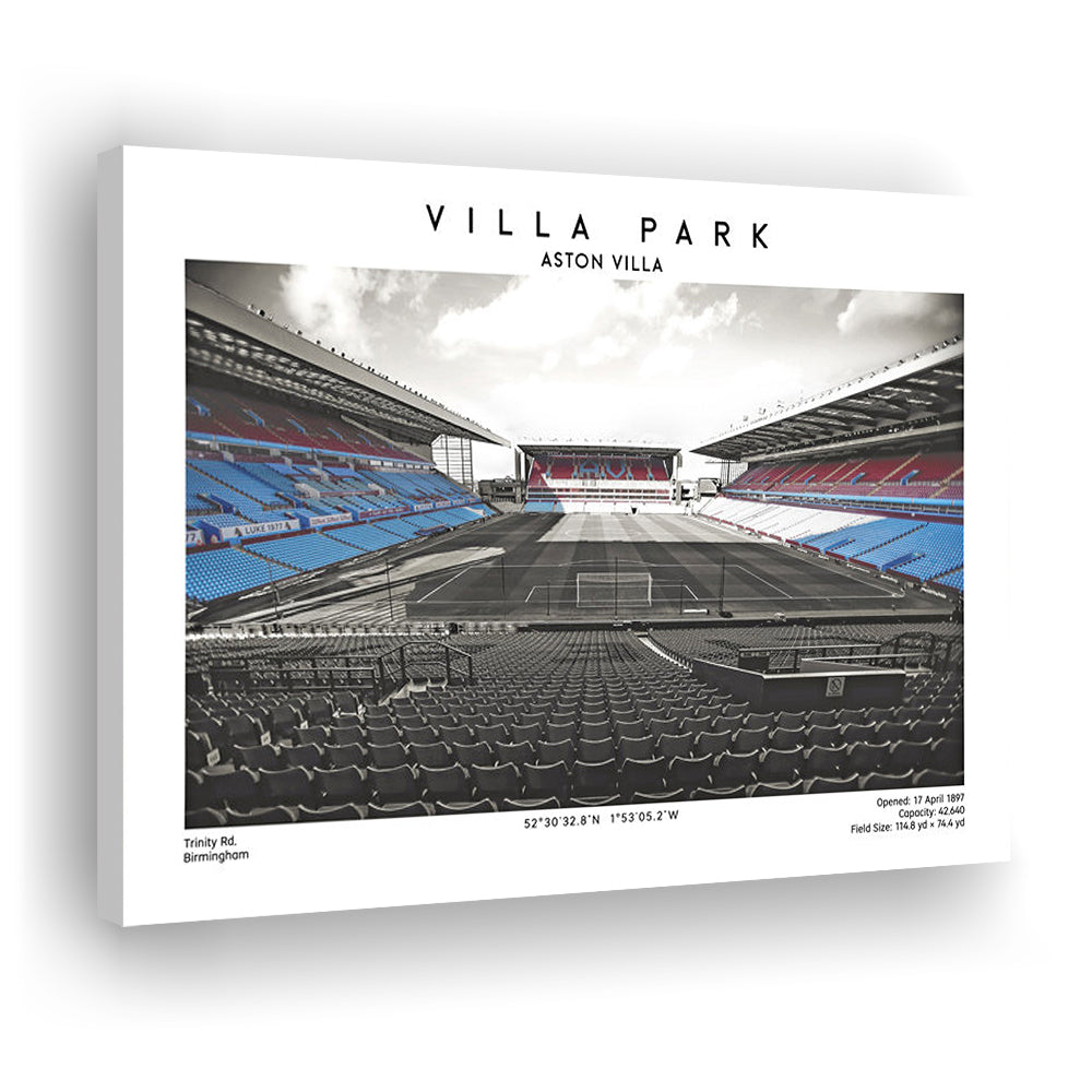 Villa Park Football Stadium Print, Aston Villa Wall England Football Art, Sport Art Print, Canvas Print Wall Art, Man Cave Gift