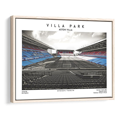Villa Park Football Stadium Print, Aston Villa Wall England Football Art, Sport Art Print, Framed Canvas Print Wall Art