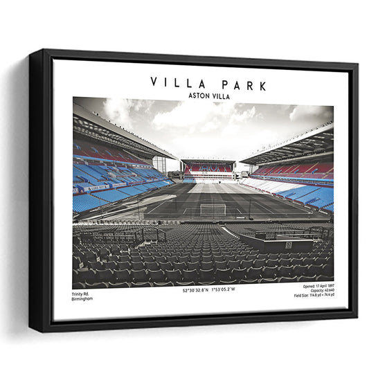 Villa Park Football Stadium Print, Aston Villa Wall England Football Art, Sport Art Print, Framed Canvas Print Wall Art