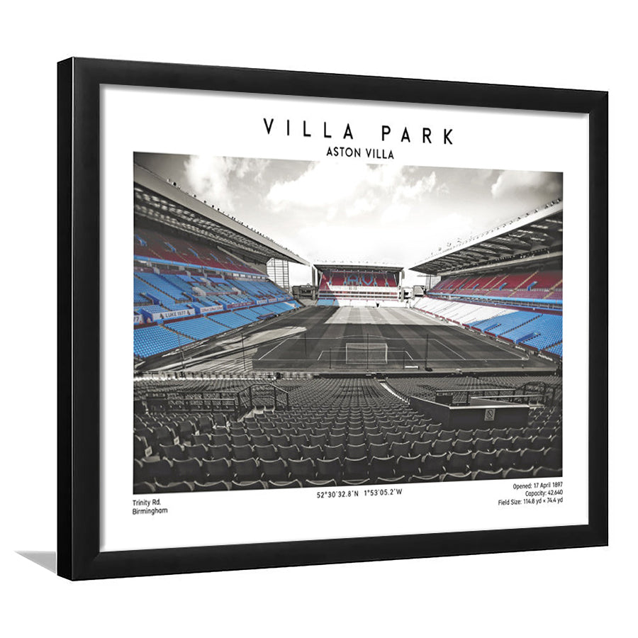 Villa Park Football Stadium Print, Aston Villa Wall England Football Art, Sport Art Print, Framed Art Print Wall Decor