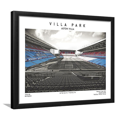 Villa Park Football Stadium Print, Aston Villa Wall England Football Art, Sport Art Print, Framed Art Print Wall Decor
