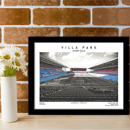 Villa Park Football Stadium Print, Aston Villa Wall England Football Art, Sport Art Print, Framed Art Print Wall Decor