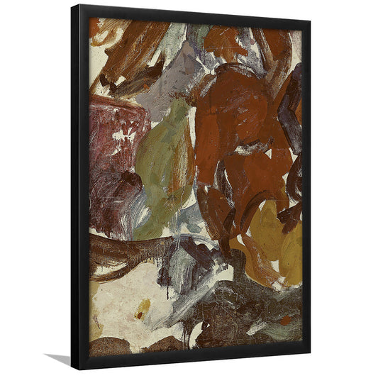 Vintage Abstract Botanical Framed Art Print Wall Decor, Colorful Floral Bouquet Oil Painting Print, Aesthetic Wall Art
