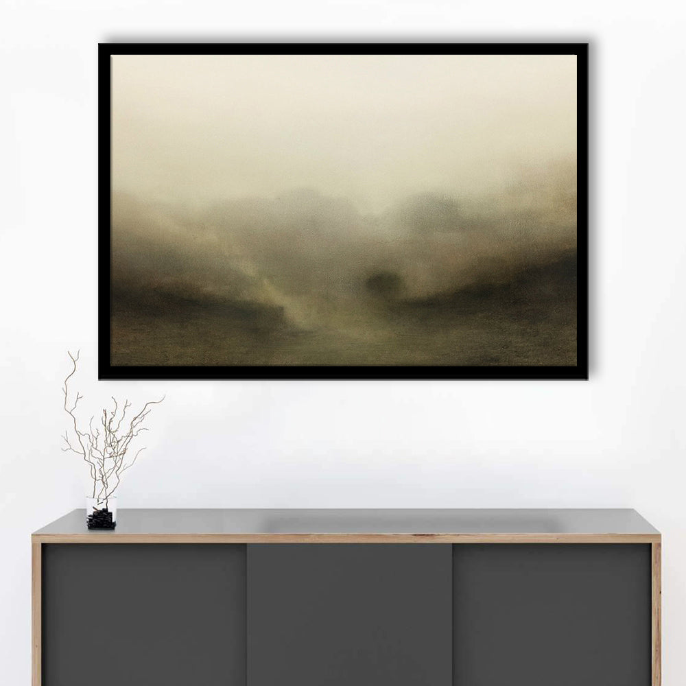 Vintage Abstract Landscape Framed Art Print Wall Decor, Large Landscape Framed Art Print Wall Decor, Fine Art Print