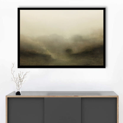 Vintage Abstract Landscape Framed Art Print Wall Decor, Large Landscape Framed Art Print Wall Decor, Fine Art Print