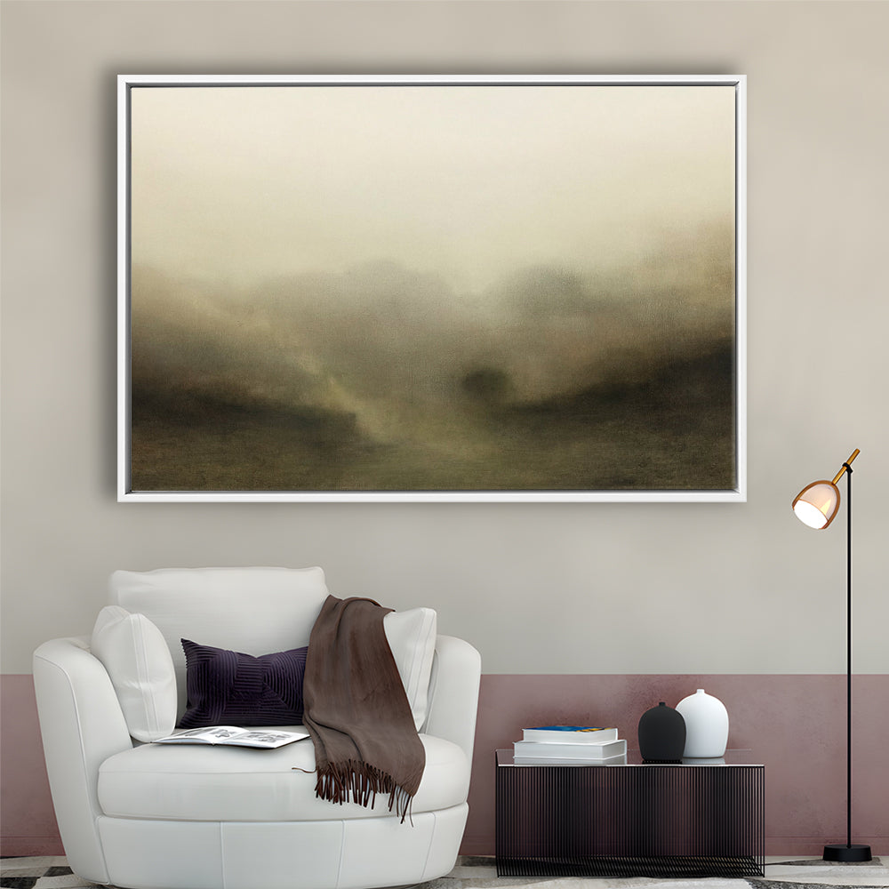 Vintage Abstract Landscape Framed Canvas Print Wall Art, Large Landscape Framed Canvas Print Wall Art, Fine Art Print