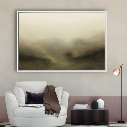 Vintage Abstract Landscape Framed Canvas Print Wall Art, Large Landscape Framed Canvas Print Wall Art, Fine Art Print