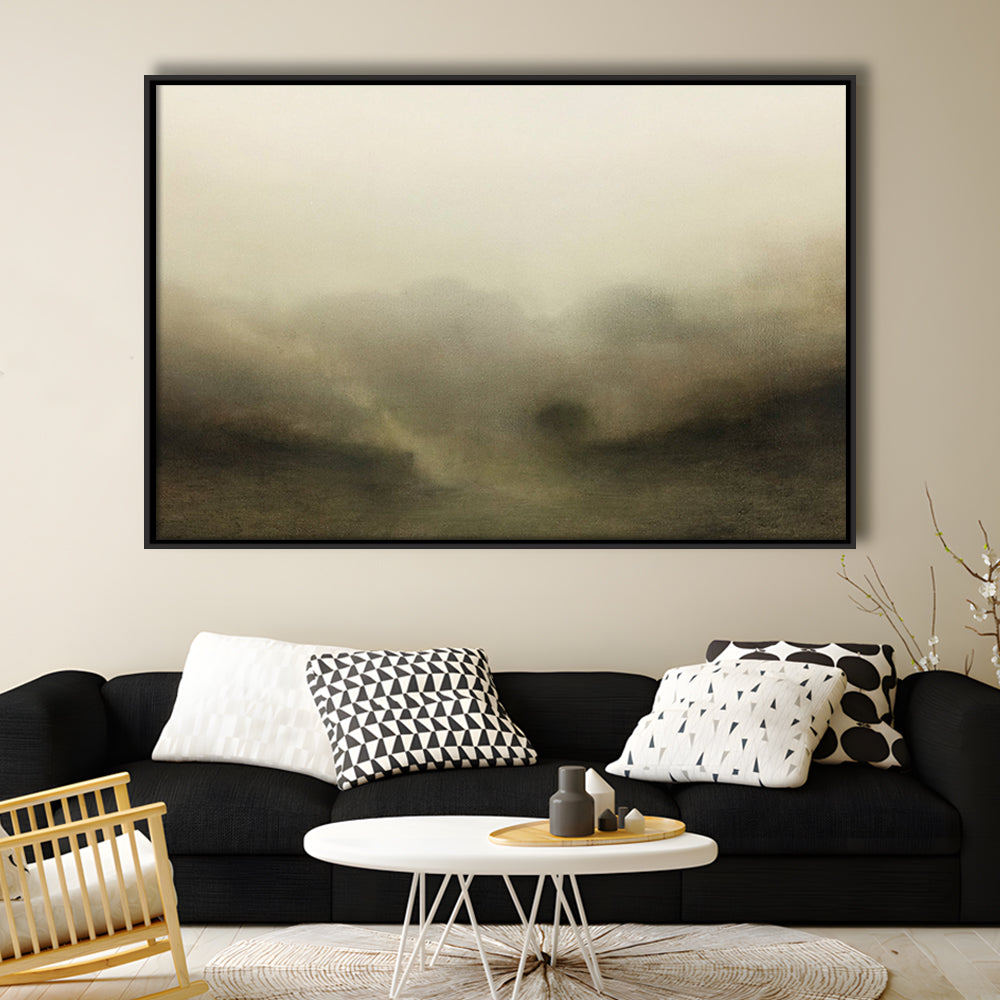 Vintage Abstract Landscape Framed Canvas Print Wall Art, Large Landscape Framed Canvas Print Wall Art, Fine Art Print