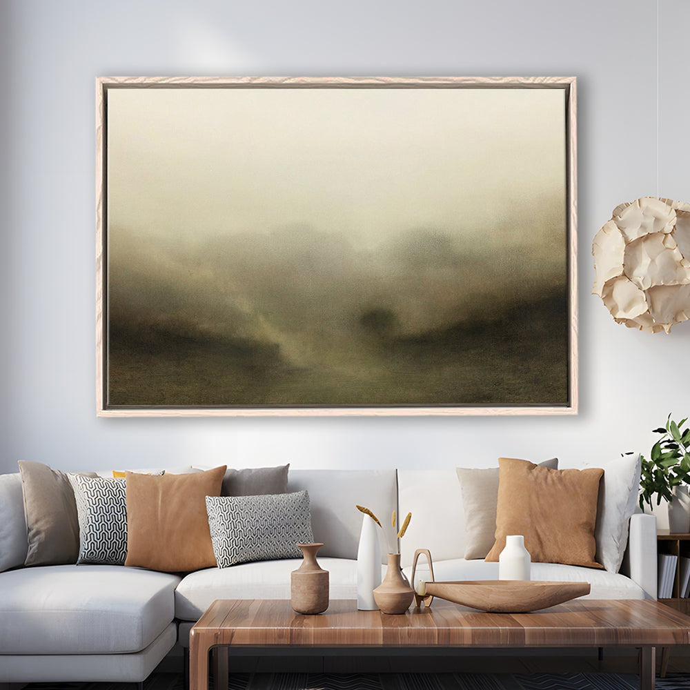 Vintage Abstract Landscape Framed Canvas Print Wall Art, Large Landscape Framed Canvas Print Wall Art, Fine Art Print