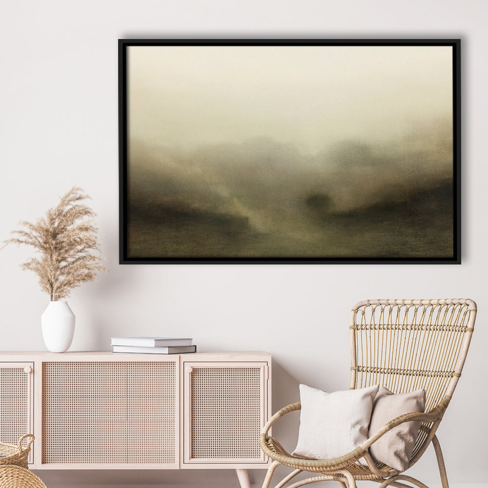 Vintage Abstract Landscape Framed Canvas Print Wall Art, Large Landscape Framed Canvas Print Wall Art, Fine Art Print