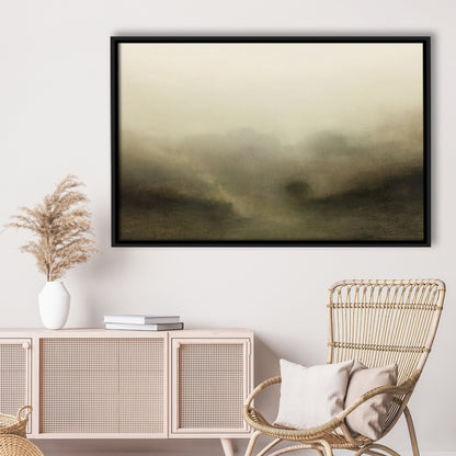 Vintage Abstract Landscape Framed Canvas Print Wall Art, Large Landscape Framed Canvas Print Wall Art, Fine Art Print