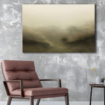 Vintage Abstract Landscape Canvas Print Wall Art, Large Landscape Canvas Print Wall Art, Fine Art Print