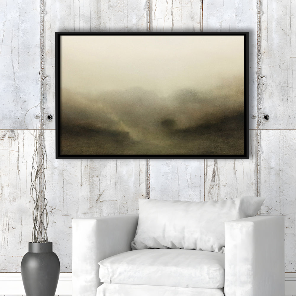 Vintage Abstract Landscape Framed Canvas Print Wall Art, Large Landscape Framed Canvas Print Wall Art, Fine Art Print