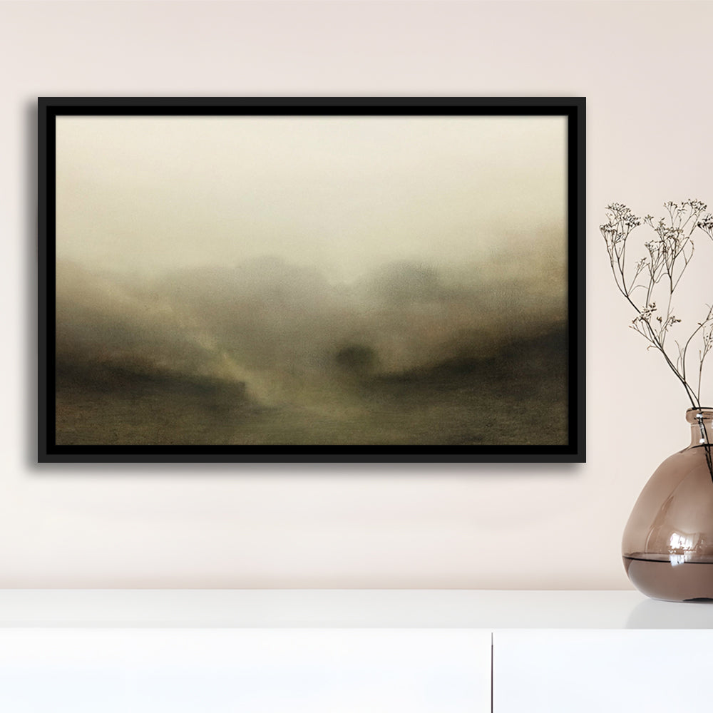 Vintage Abstract Landscape Framed Canvas Print Wall Art, Large Landscape Framed Canvas Print Wall Art, Fine Art Print