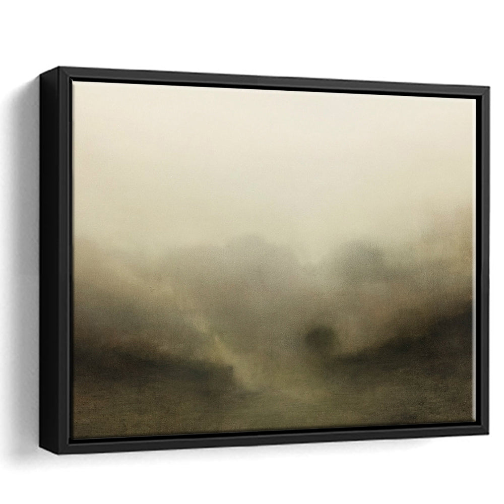 Vintage Abstract Landscape Framed Canvas Print Wall Art, Large Landscape Framed Canvas Print Wall Art, Fine Art Print