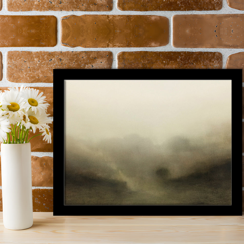 Vintage Abstract Landscape Framed Art Print Wall Decor, Large Landscape Framed Art Print Wall Decor, Fine Art Print