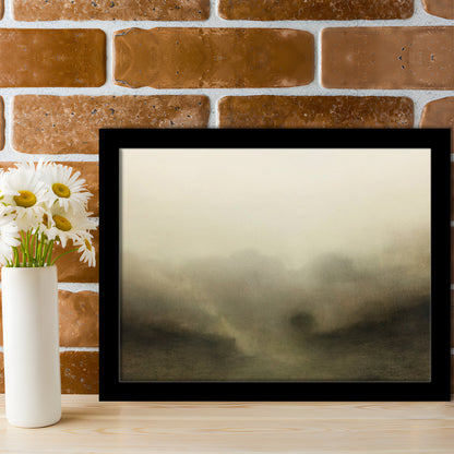 Vintage Abstract Landscape Framed Art Print Wall Decor, Large Landscape Framed Art Print Wall Decor, Fine Art Print