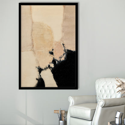 Vintage Abstract Oil Painting Modern Framed Art Print Wall Decor, Antique Art Print Boho Framed Art Print