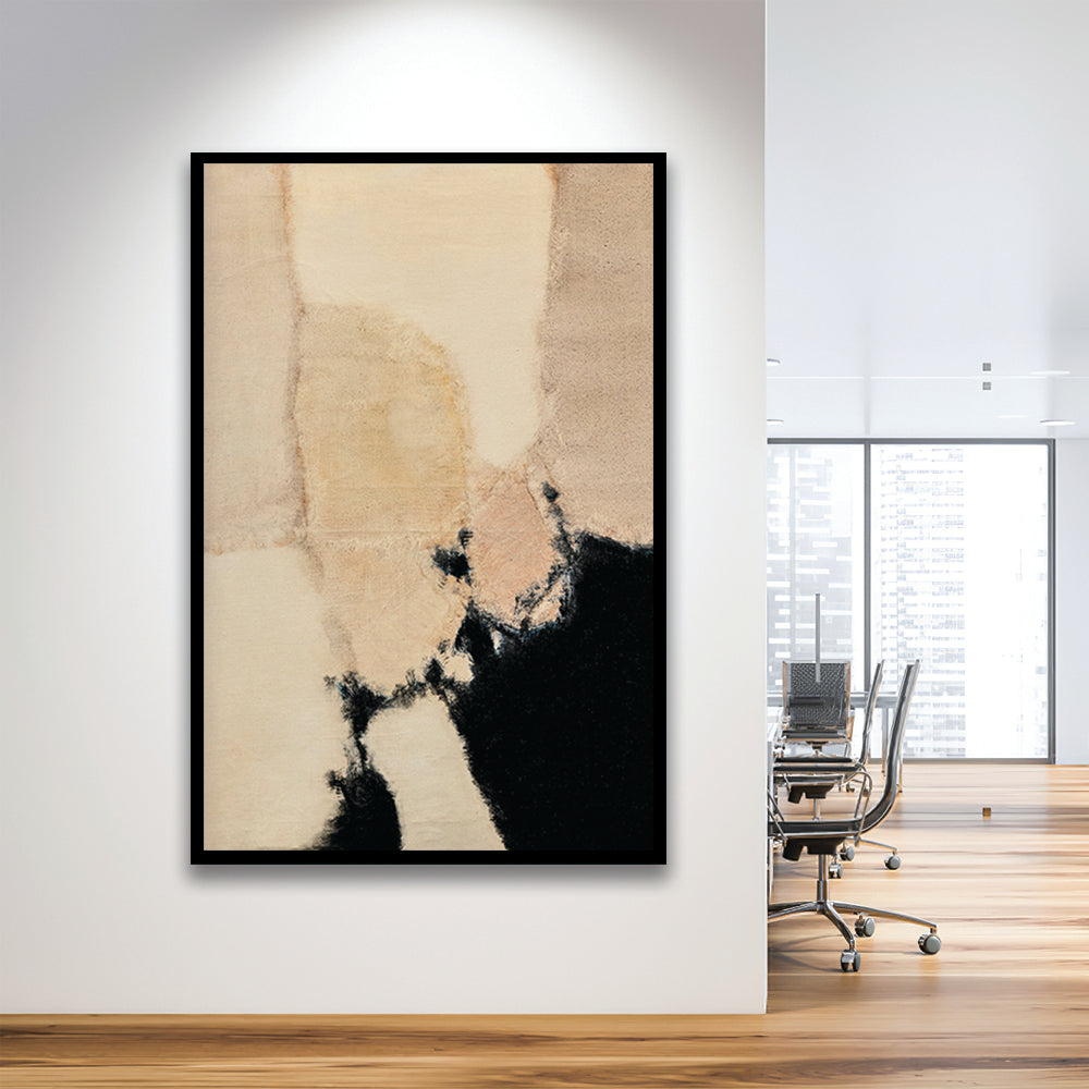 Vintage Abstract Oil Painting Modern Framed Art Print Wall Decor, Antique Art Print Boho Framed Art Print
