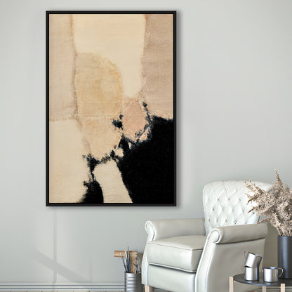 Vintage Abstract Oil Painting Modern Framed Canvas Print Wall Art, Antique Art Print Boho Framed Canvas