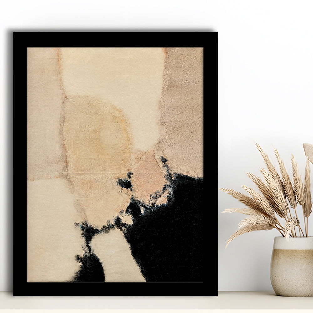 Vintage Abstract Oil Painting Modern Framed Art Print Wall Decor, Antique Art Print Boho Framed Art Print