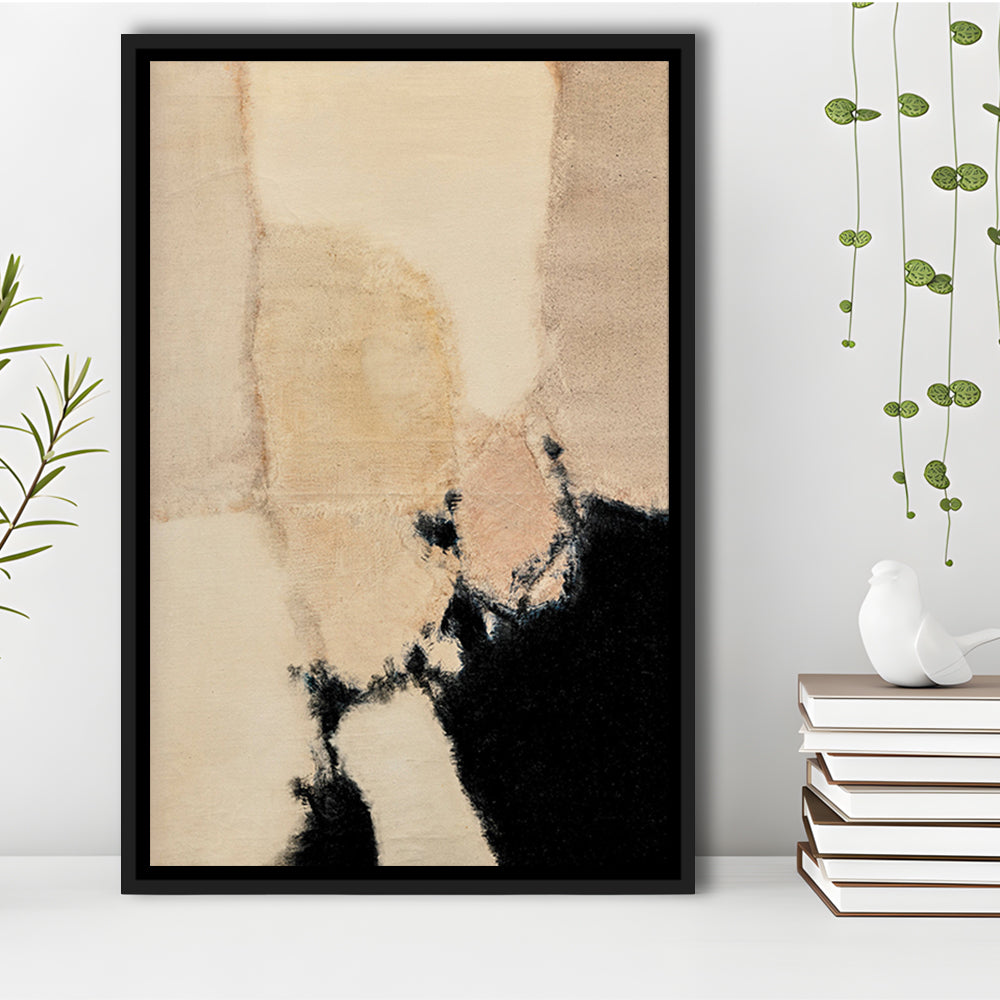 Vintage Abstract Oil Painting Modern Framed Canvas Print Wall Art, Antique Art Print Boho Framed Canvas