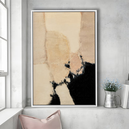 Vintage Abstract Oil Painting Modern Framed Canvas Print Wall Art, Antique Art Print Boho Framed Canvas