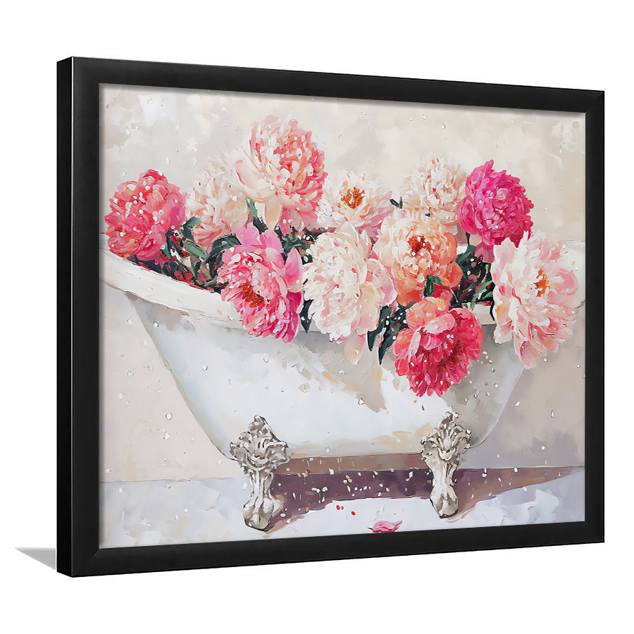 Vintage Bathroom Art Print Painting Antique Bathroom Painting, Framed Art Print Wall Decor, Picture Framed