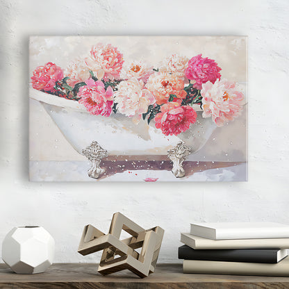 Vintage Bathroom Art Print Painting Antique Bathroom Painting, Canvas Print Wall Art, Wall Decor, Painting Canvas