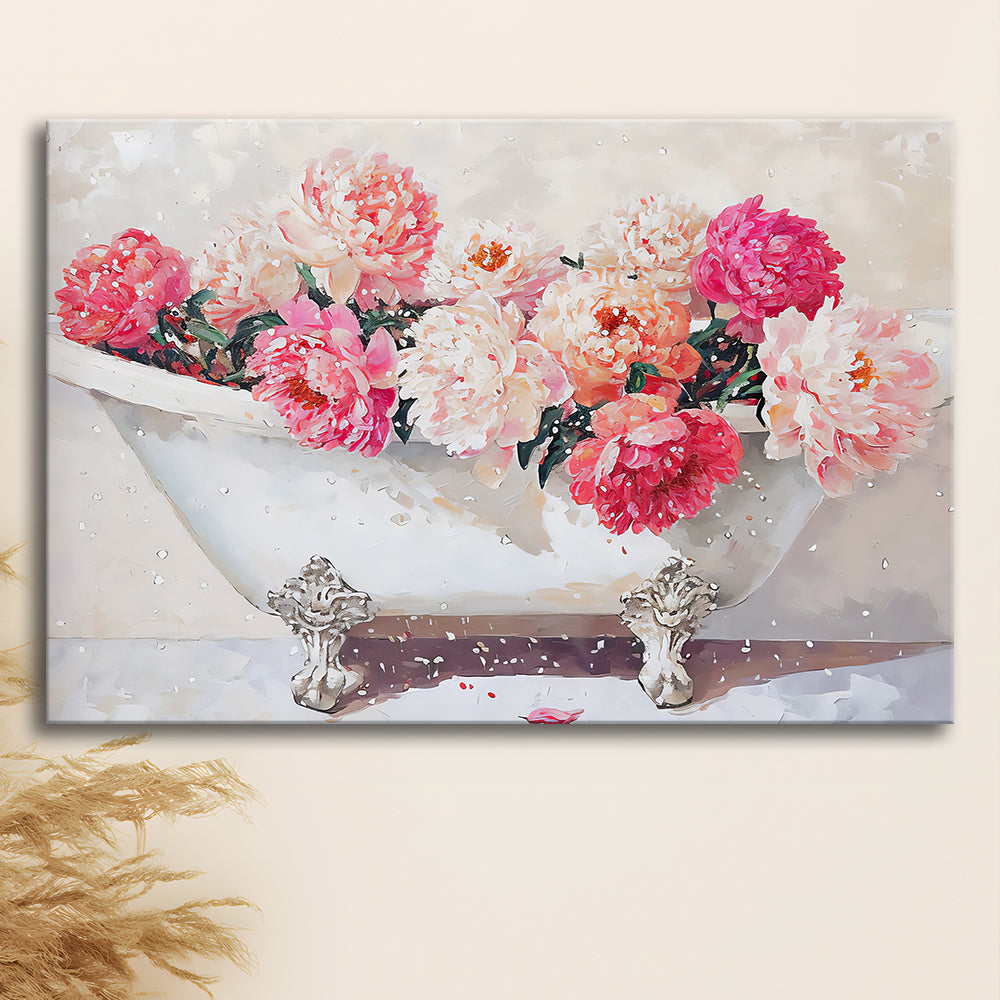 Vintage Bathroom Art Print Painting Antique Bathroom Painting, Canvas Print Wall Art, Wall Decor, Painting Canvas
