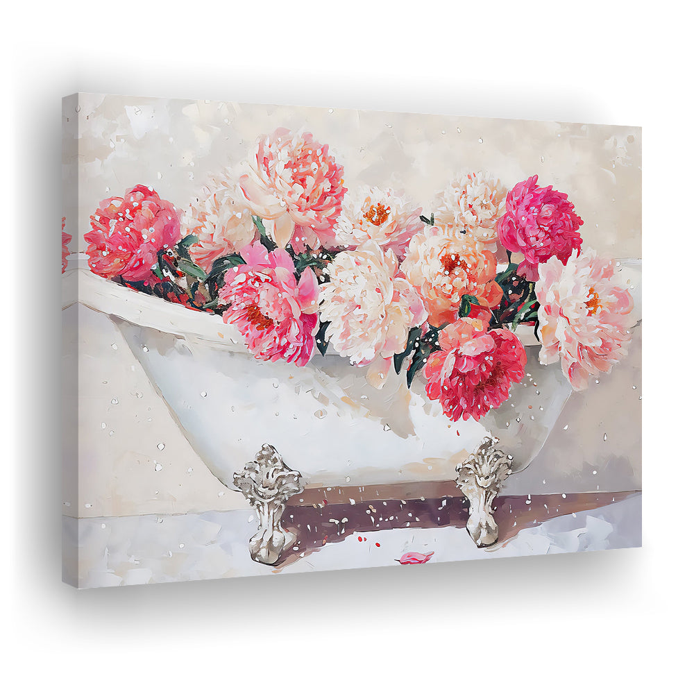 Vintage Bathroom Art Print Painting Antique Bathroom Painting, Canvas Print Wall Art, Wall Decor, Painting Canvas