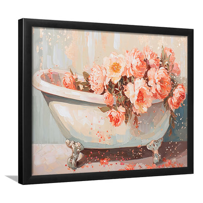 Vintage Bathroom Art Print Painting  Bathroom Painting, Framed Art Print Wall Decor, Picture Framed