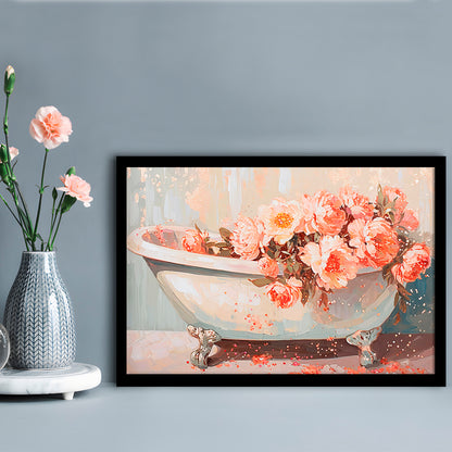 Vintage Bathroom Art Print Painting  Bathroom Painting, Framed Art Print Wall Decor, Picture Framed