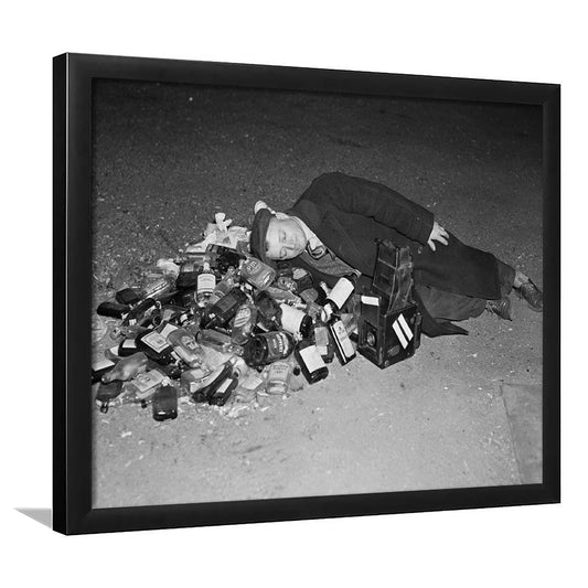 Vintage Black and White, Funny Wall Art, Prohibition Print, Bar Cart Wall Art, Framed Art Print Wall Decor