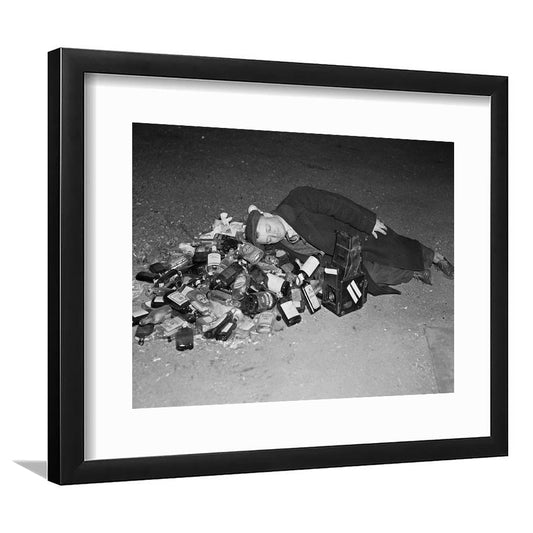 Vintage Black and White, Funny Wall Art, Prohibition Print, Bar Cart Wall Art, Framed Art Print White Border Wall Decor